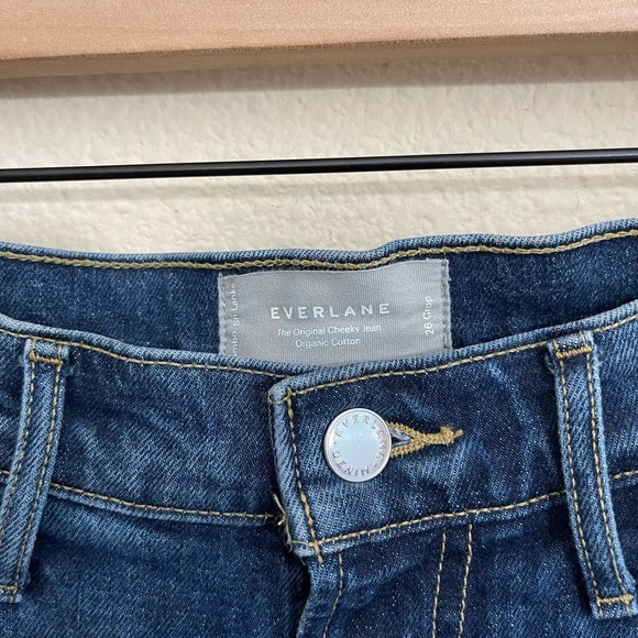 Everlane The Original Cheeky High Rise Straight Denim Jeans Washed Midnight 26 - Picture 8 of 13
